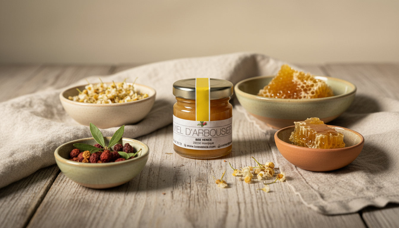Miel d'Arbousier : Un Nectar Rare aux Saveurs Singulières