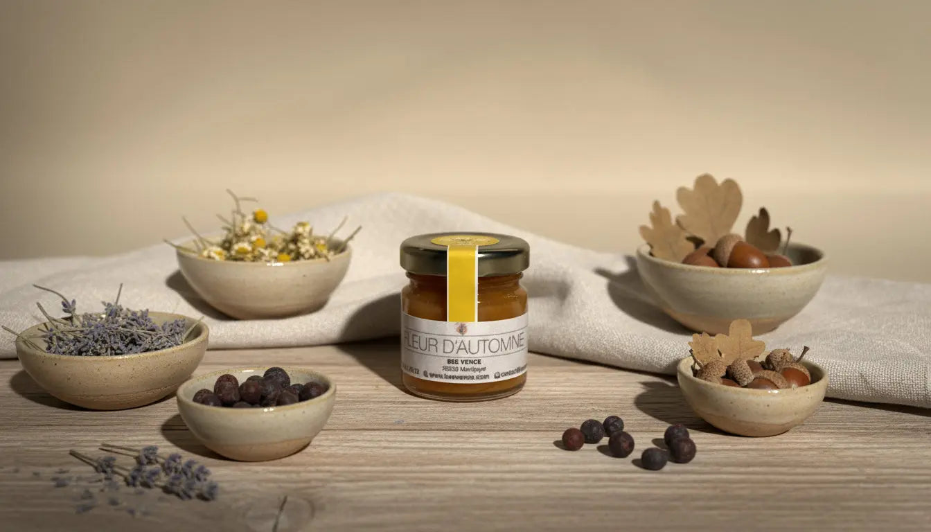 Miel Fleur d'Automne : Une Mosaïque de Saveurs Automnales BEE VENCE