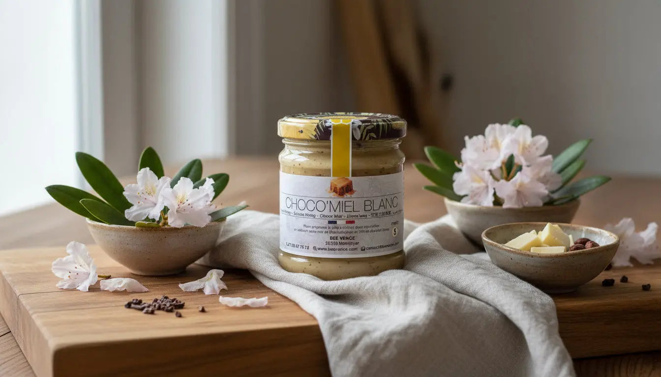 Pâte à Tartiner Choco'Mel BLANC : Un Délice Automnal aux Saveurs Authentiques BEE VENCE