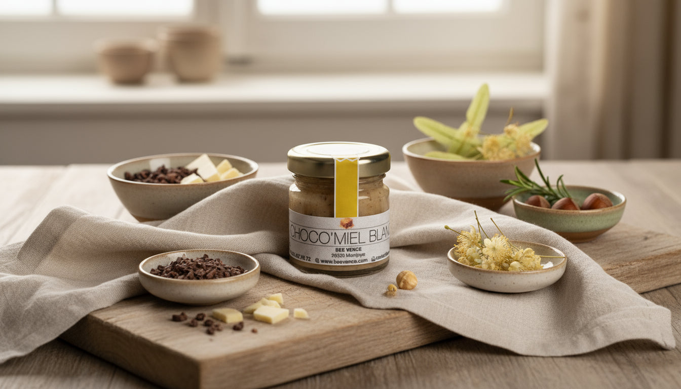 Pâte à Tartiner Choco'Mel BLANC : Un Délice Automnal aux Saveurs Authentiques