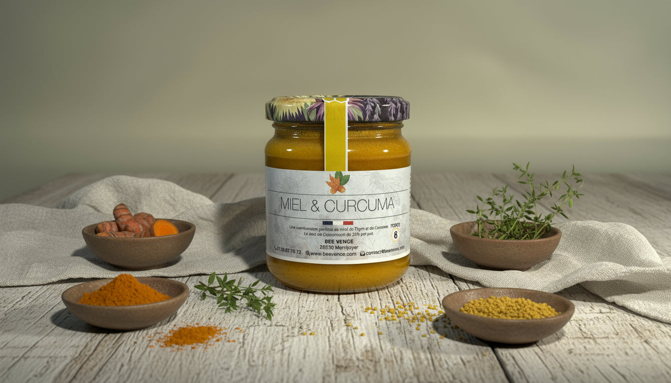 Miel de Lavande au Curcuma : Le Rayon de Soleil Bien-Être