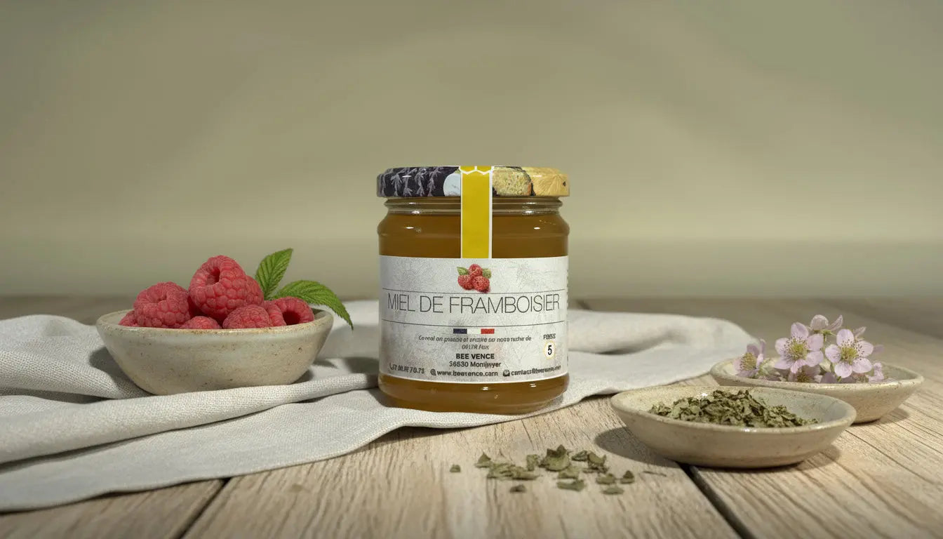 Miel de Framboisier : Un Nectar Délicat aux Douces Saveurs de Fruits Rouges BEE VENCE