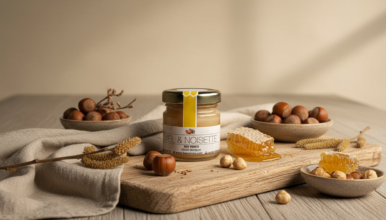 Miel de Lavande et Noisettes : Le Croquant Apaisant