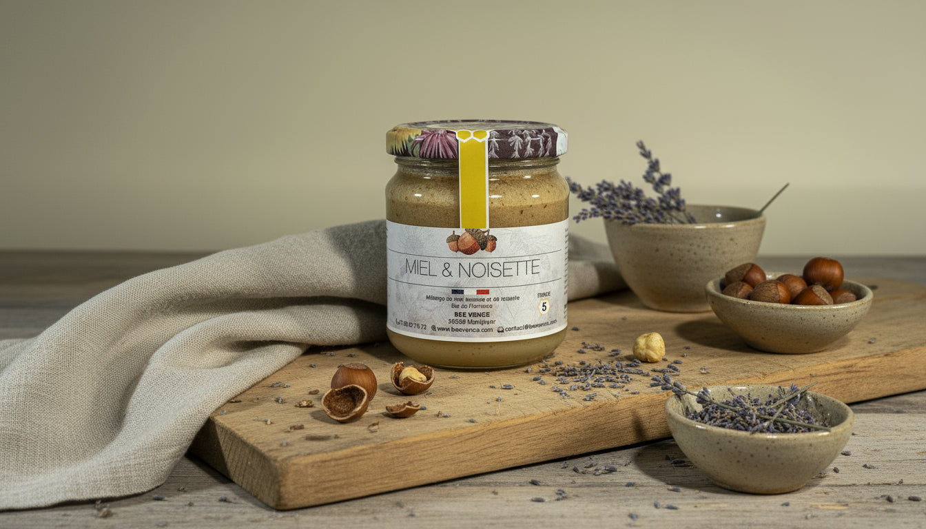 Miel de Lavande et Noisettes : Le Croquant Apaisant