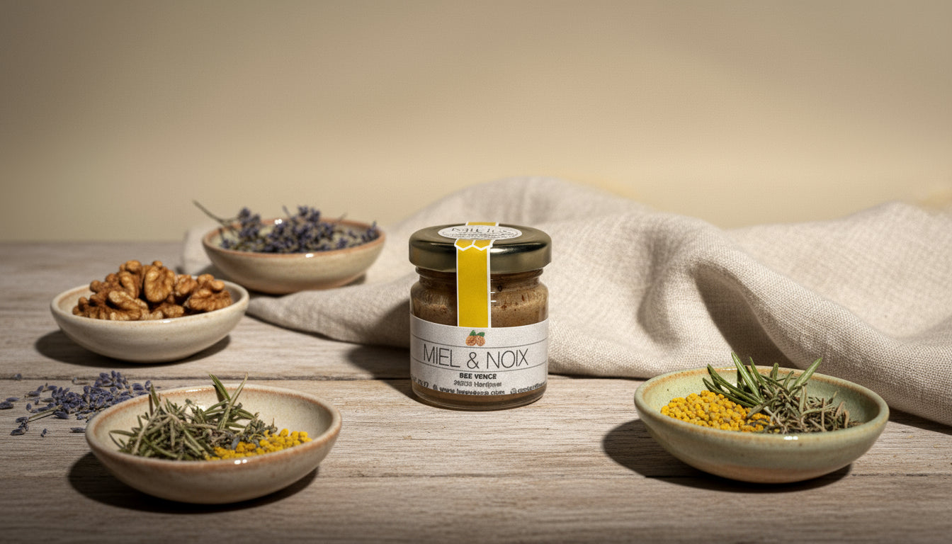 Miel de Lavande aux Noix : L'Harmonie Rustique