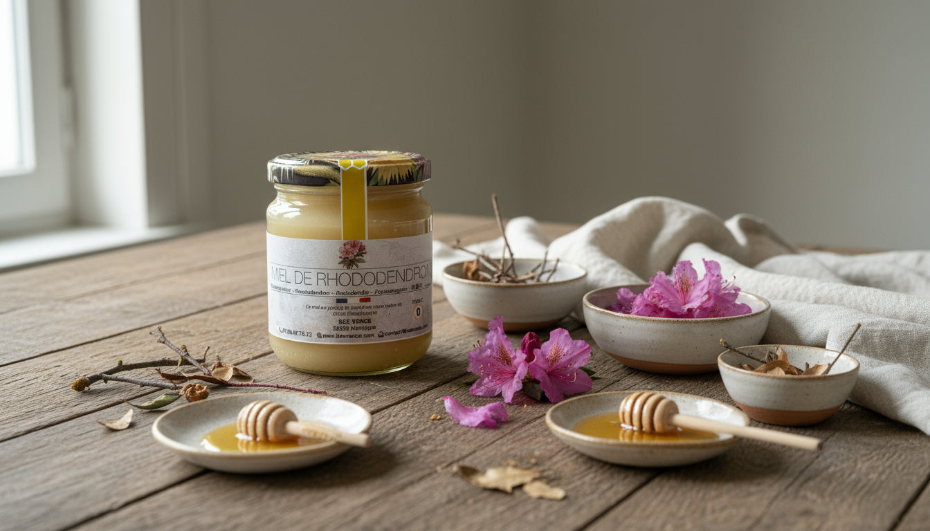 Miel de Rhododendron : Un Nectar Montagnard aux Douces Saveurs Florales et Fruitées