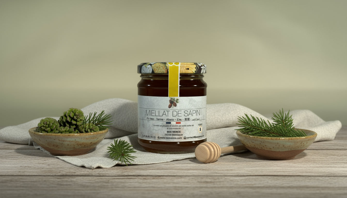 Miellat de Sapin : Un Nectar de Montagne aux Arômes Balsamiques