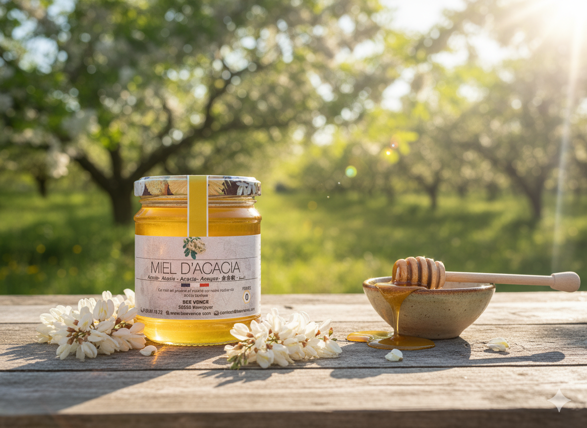Miel d’Acacia : Un Nectar Délicat et Lumineux aux Douces Saveurs Florales