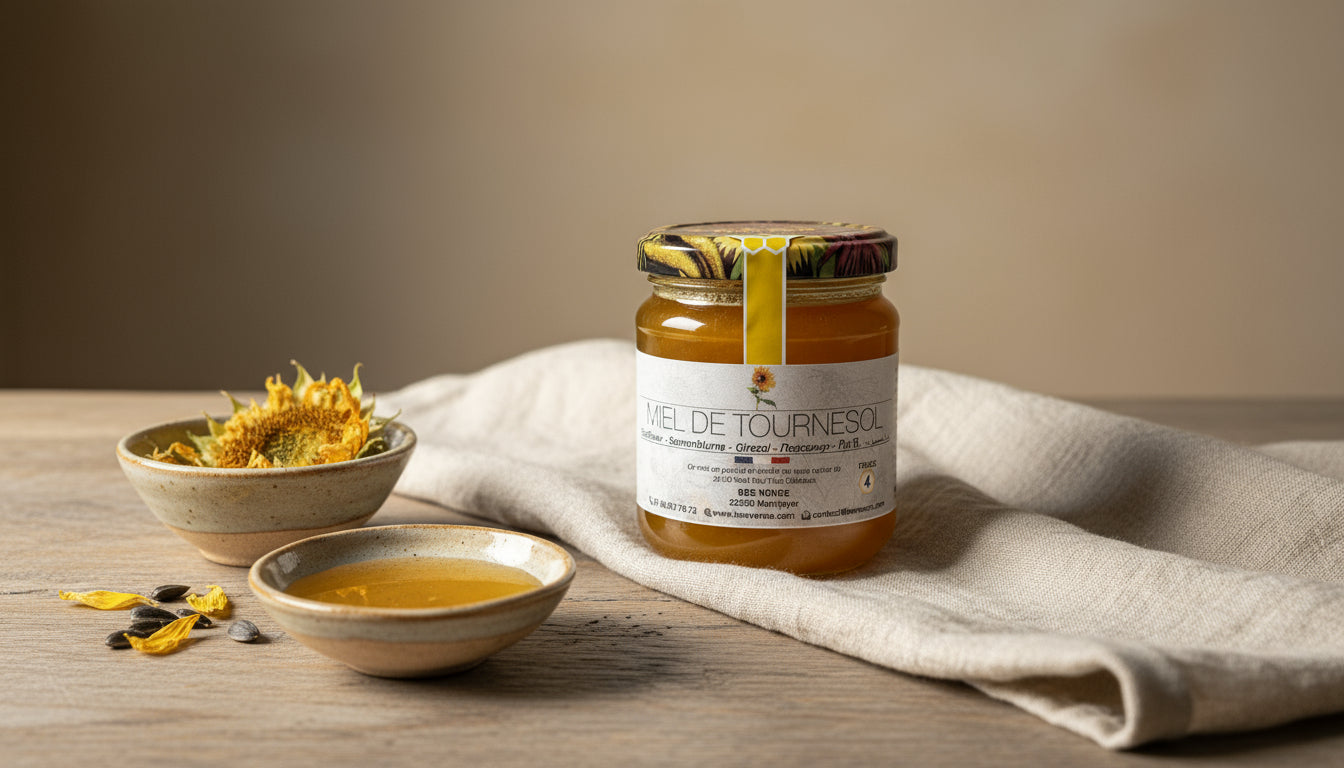 Miel de Tournesol : Un Nectar Ensoleillé aux Saveurs Douces et Délicates